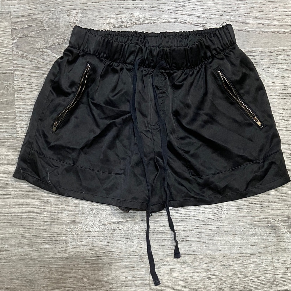 Socialite Kids Black Zipper Pocket Shorts
